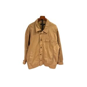 Vtg Y2K Gap Mens Barn Jacket Tan Khaki Cotton Canvas Workwear Chore Coat XXL